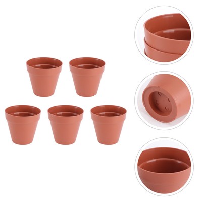 5St -Pflanzgefäß Blumentopf Ton Tontöpfe Für Halter Sukkulenten-Hof -Blumentopf