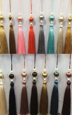 Large Decorative Key Tassel / Cushion Tassel with Acrylic Beaded  size 23cm #3