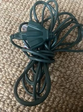 Xmas Iron Forge 3 Prong Extension Cord Green 3 Electrical Power Outlet 20 ft