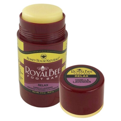 Honey House Naturals Royal Bee Relax Vanilla Lavender Foot Bar, 2.5 Oz.