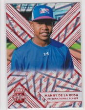 MANNY DE LA ROSA 2018 ELITE EXTRA RED ASPIRATIONS ROOKIE #131/150 NATIONALS