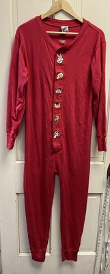 NWT 1998 Warner Bros Looney Tune Unisex One Piece Pajamas  That s All Folks  M/L