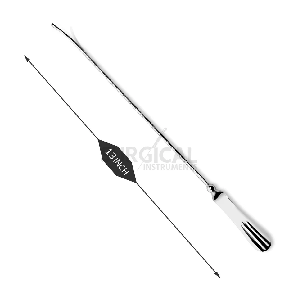 2 Pcs of Sim Uterine Sounds Straight & Curved Gynecology Surgical German Grade - Image 2 of 4