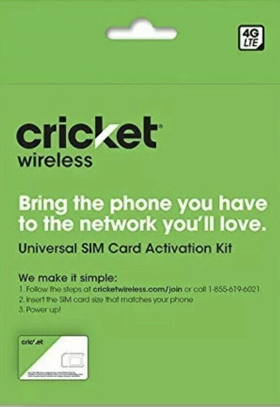 New Cricket Wireless Universal SIM Card - Fits All Phones! - Image 2 of 4