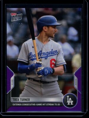 2022 Topps Now #254 Trea Turner Purple Parallel Card #d 22/25