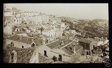 Glass Magic Lantern Slide UNIDENTIFIED MOUNTAIN VILLAGE NO2 C1890 POSSIBLY ITALY