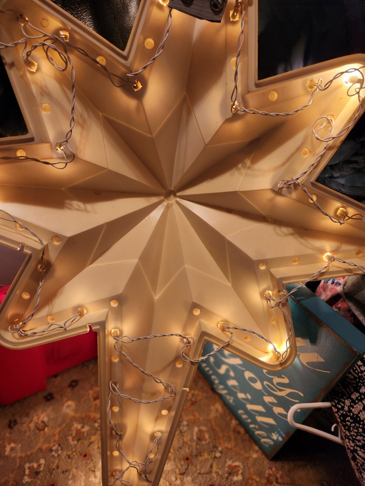 Giant Empire Christmas Blow Mold Nativity Star 39" Original Box Lights Up eBay