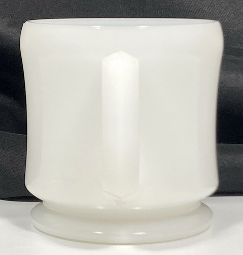 Tazza tazza piedini sapone da barba traslucido opaco vetro latte bianco vintage usata in ottime condizioni - Foto 4 di 12