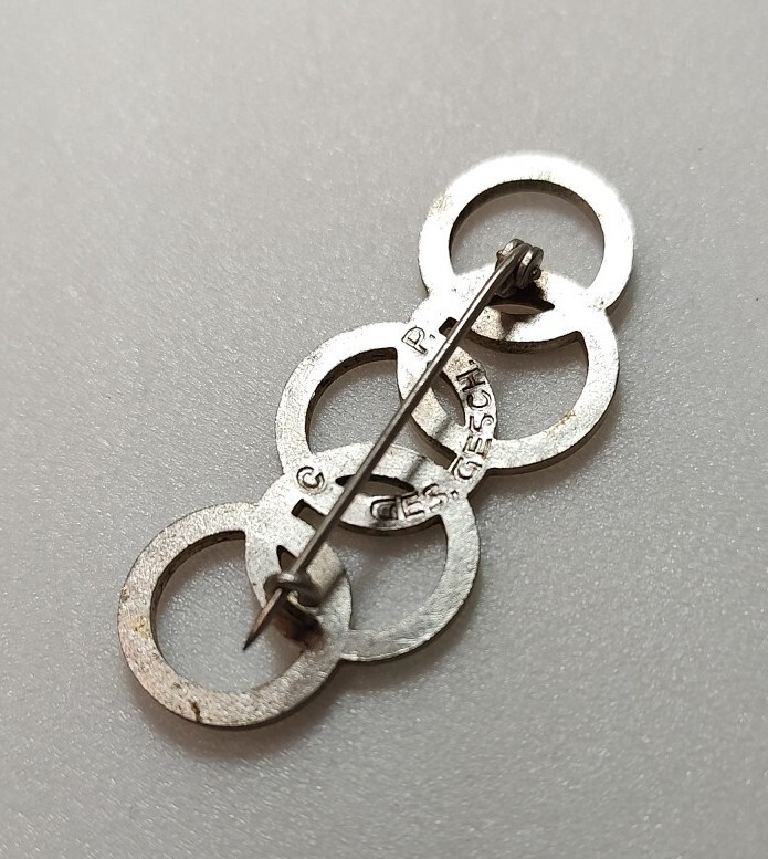オリエンテーリング バッジ Rare 1936 Berlin Olympic Games Rings Visitor's Badge, Maker