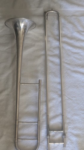 Vintage Silver Conn Trombone With Mouthpiece Serial Number 276218 - Picture 2 of 23