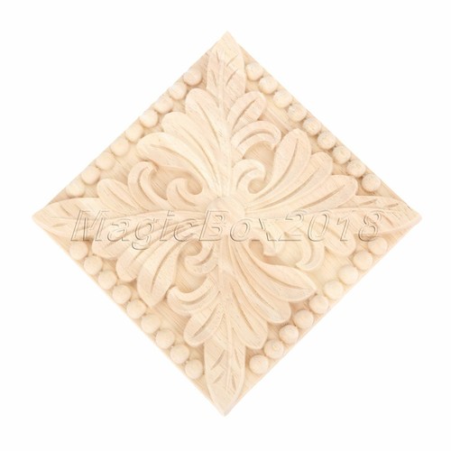 Woodcarving Decal Square Bed Wall Door Onlay Applique Carved Decoration Crafts - Picture 22 of 23