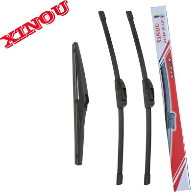 XINOU Front + Rear Wiper Blades for Toyota RAV4 2001-2005 (Set of 3) OEM Quality