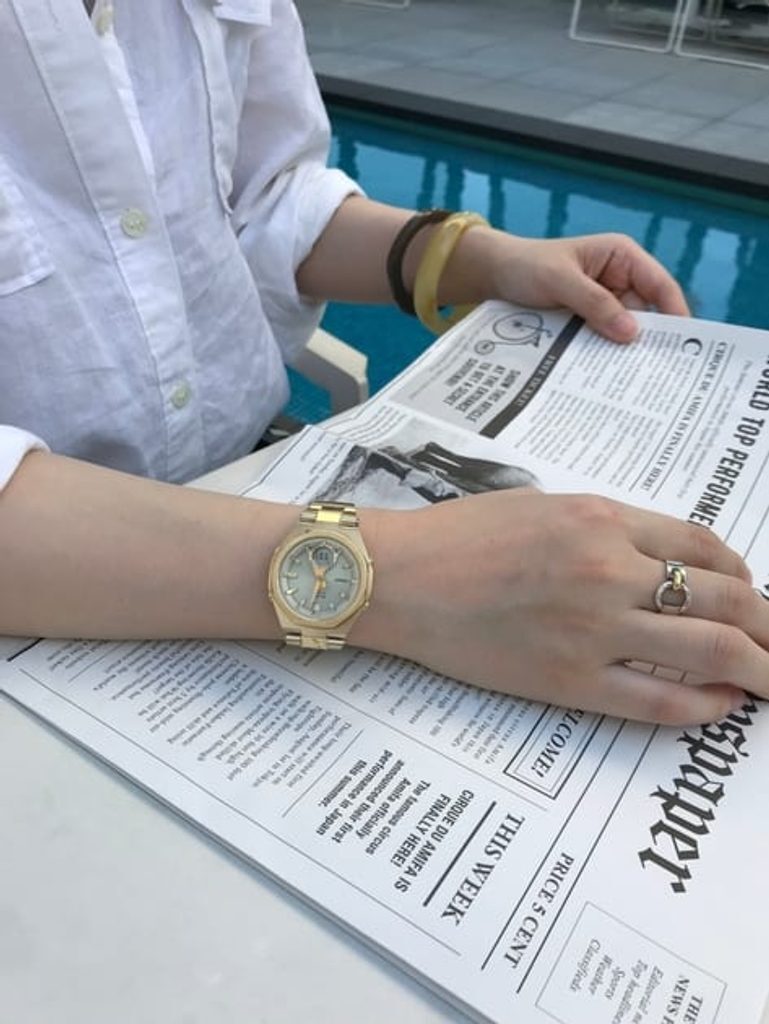 CASIO Baby-G Ladies Full Metal Rose Gold Watch Bluetooth 37 mm MSG