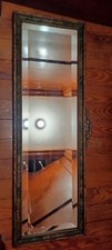 Antique-#882 Distressed Beveled Glass Trapezo...