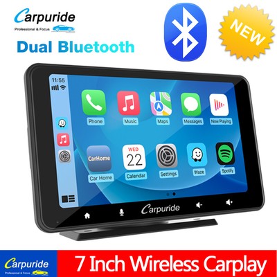 Carpuride Neueste Android Auto 7 Zoll Drahtlos Apple CarPlay BT Autoradio FM USB
