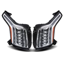 Left&Right Side Full LED Headlight Headlamp Assy For 2015-2020 Cadiliac Escalade