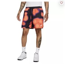 Nike Sportswear Woven Lined Flow Solarized Shorts.Mens. Med. Orange-Black-Purple