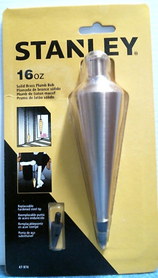 Stanley 16 oz. Solid Brass Plumb Bob  (47-974)  FS