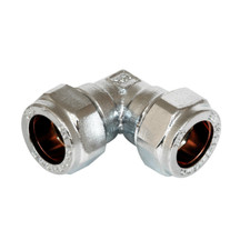 15mm Chrome Compression Fittings Plumbing Pipe Hot & Cold Systems