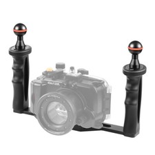 Dual Handles Aluminium Alloy Tray Stabilizer for Underwater Camera Housings Dive