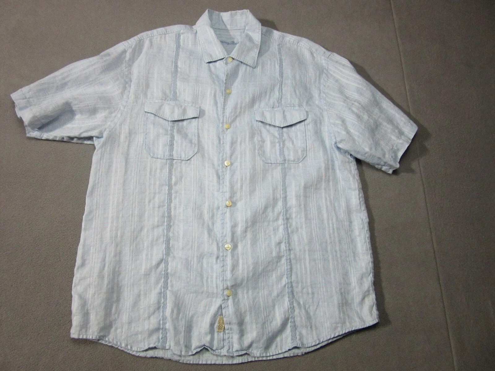 Tommy Bahama Shirt Mens Large Blue Striped Linen Beach Aloha Casual Short Sleeve
Opens in a new wind