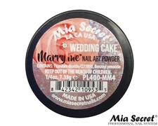 MIA SECRET Nail Art Powder 1/4oz-WEDDING CAKE (MARRY ME COLLECTION)