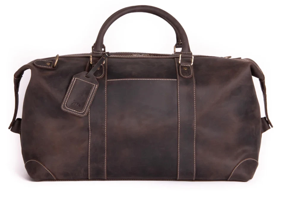 Mens Premium Real Genuine Leather Multifunctional Gym And Travel Duffle Bag - Image 2 of 4