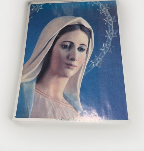 Blessed Mother Mary Small Vintage Poster 10x8” Cromos Y Novedades De Mexico, SA - Picture 4 of 20