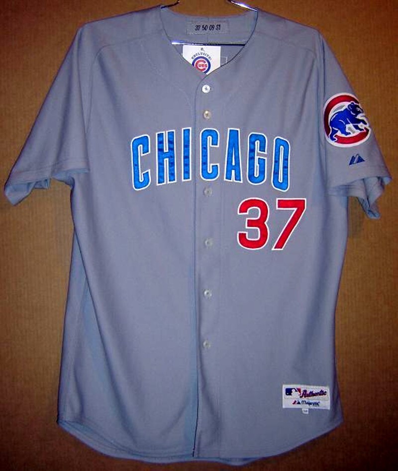 2009 Chicago Cubs Angel Guzman #37 Gray Road Jersey