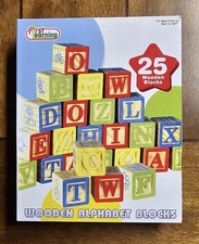 First Learning 26 Alphabet Blocks In Box