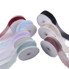 Plush Edge Yarn Ribbon DIY Clothing Hair Bow Accessory Flower Packaging Costume