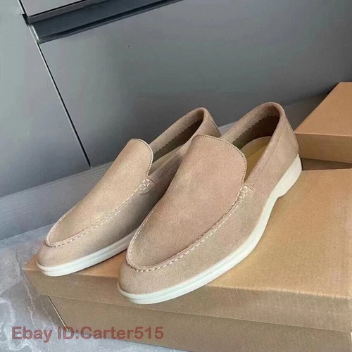 Mocasines informales de gamuza estilo británico para hombre ligeros sin cordones zapatos cómodos 38-48 - Imagen 2 de 46