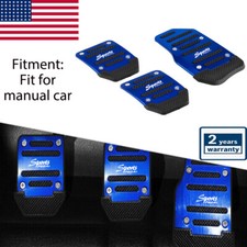 Universal Non-slip Manual Gas Brake Foot Pedal Pad Cover Set Car Accessorie Blue Universal Non-slip Manual Gas Brake Foot Pedal Pad Cover Set Car Accessorie Blue