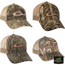 DRAKE WATERFOWL SYSTEMS CAMO MESH BACK BALL CAP HAT RAISED LOGO