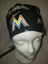 Miami Florida MARLINS. Handmade SURGICAL SCRUB CAPS