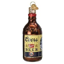 Old World Christmas Coors Banquet Bottle Blown Glass Christmas Ornament 32639