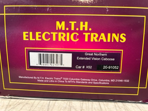 🚂MTH 20-91052 Great Northern Extended Vision Caboose LN - Picture 5 of 5