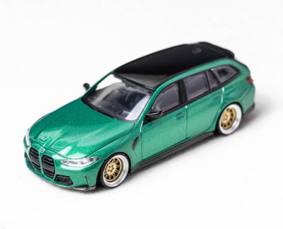 AL DM 1:64 Green M3 Wagon Touring Sports Model Diecast Metal Car