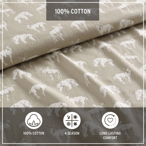 Eddie Bauer Sheet Set 4PC (3pc in Twin Size) Flannel Deep Pockets Crisp - Picture 6 of 201