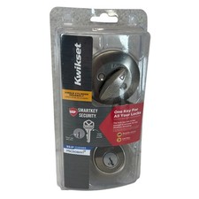 Kwikset 660 Single Cylinder Deadbolt SmartKey Satin Nickel 66015SMTCPK6V2 NEW