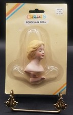 Vintage NOS Porcelain Blonde Woman Doll Head  Hands Frank's Nursery  Crafts
