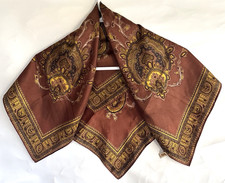 VINTAGE Women's Square MADE IN JAPAN SCARF Acetate Paisley 26''