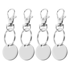  4 Pcs Trolly Tokens Supermarket Trolley Grocery Release Shopping Car