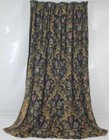 Vintage Traditional Kashmiri Chain Stitch Jacobean Style Floral Curtain 230x217c