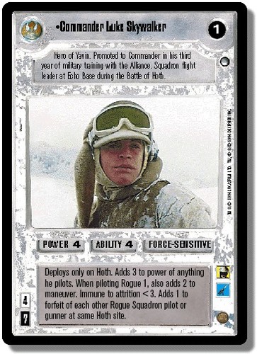 Commander Luke Skywalker [Foil] Lightly Played SWCCG: Reflections I