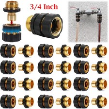 Brass Garden Hose Quick Connect Set Female Male Water Hose Fit Connector 3/4" US