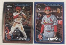 Victor Scott II RC Lot (2) 2024 Topps Chrome &  2024 Topps Update Royal Blue