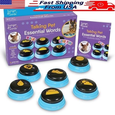 Talking Dog Communication Buttons Set Prerecorded Interactive Toys Teach Words