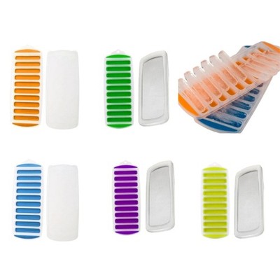10 Grid Shape Ice Tray Non-Stick Easy Release Push Popsicles Out Mold