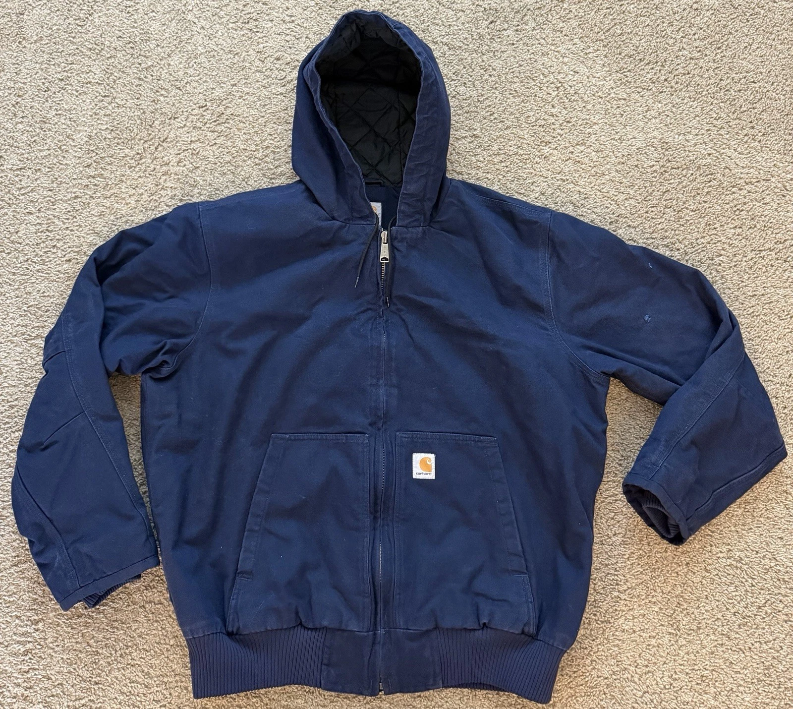 Carhartt Washed Duck Insulated Active Jac Color navy blue Men's XL 104050
Opens in a new window or t